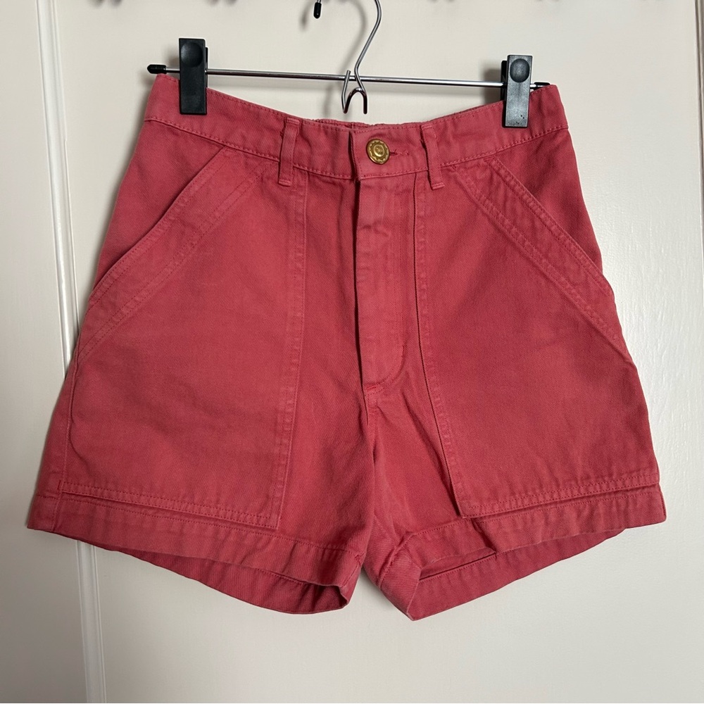 Big Bud Press Classic Work Shorts, Raspberry Sorbet. Size XS.
